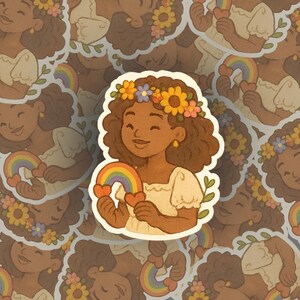 Pride Vinyl Sticker | LGBTQ+ Rainbow Sticker | Queer Aesthetic Decal | Cute LGBT Sticker for Laptop or Water Bottle