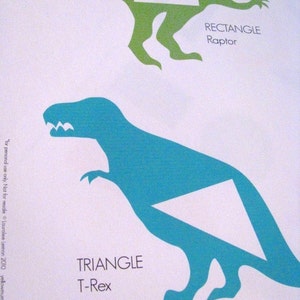 Large Dinosaur Shapes Printable - Etsy Canada