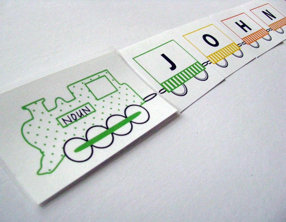 PRINTABLE Word Trains Etsy