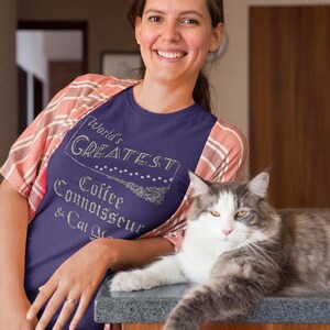 Gato Minion - Mamá gata, la mejor conocedora de café del mundo - Camiseta de algodón de cuello redondo para hombre