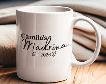 Madrina Personalizada Taza, Regalo Madrina, Madrina Propuesta Bautizo, Will You Be My Godmother, Madrina Proposal Mug, Godmother Gift