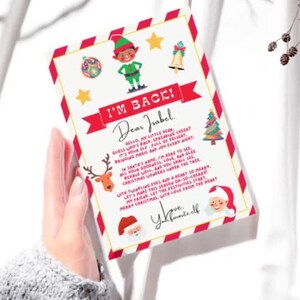 Carta de elfo para Navidad / Cartas mágicas personalizadas de los elfos de Papá Noel / Regalo perfecto y recuerdo para niños