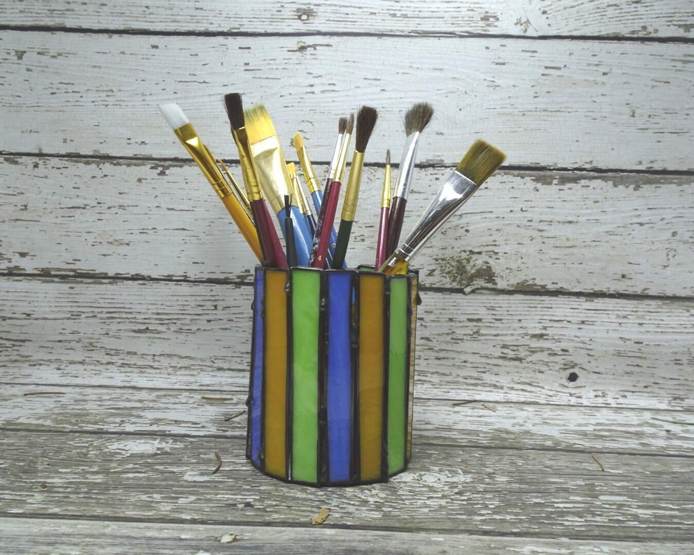 Stained Glass Pencil Holder Etsy