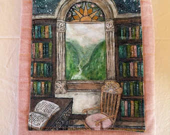 Handmade Book Sleeve - The Lord of the Rings Rivendell Study