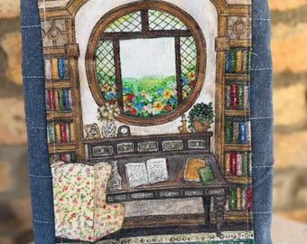 Handmade Book Sleeve - The Lord of the Rings Hobbit Hole Study