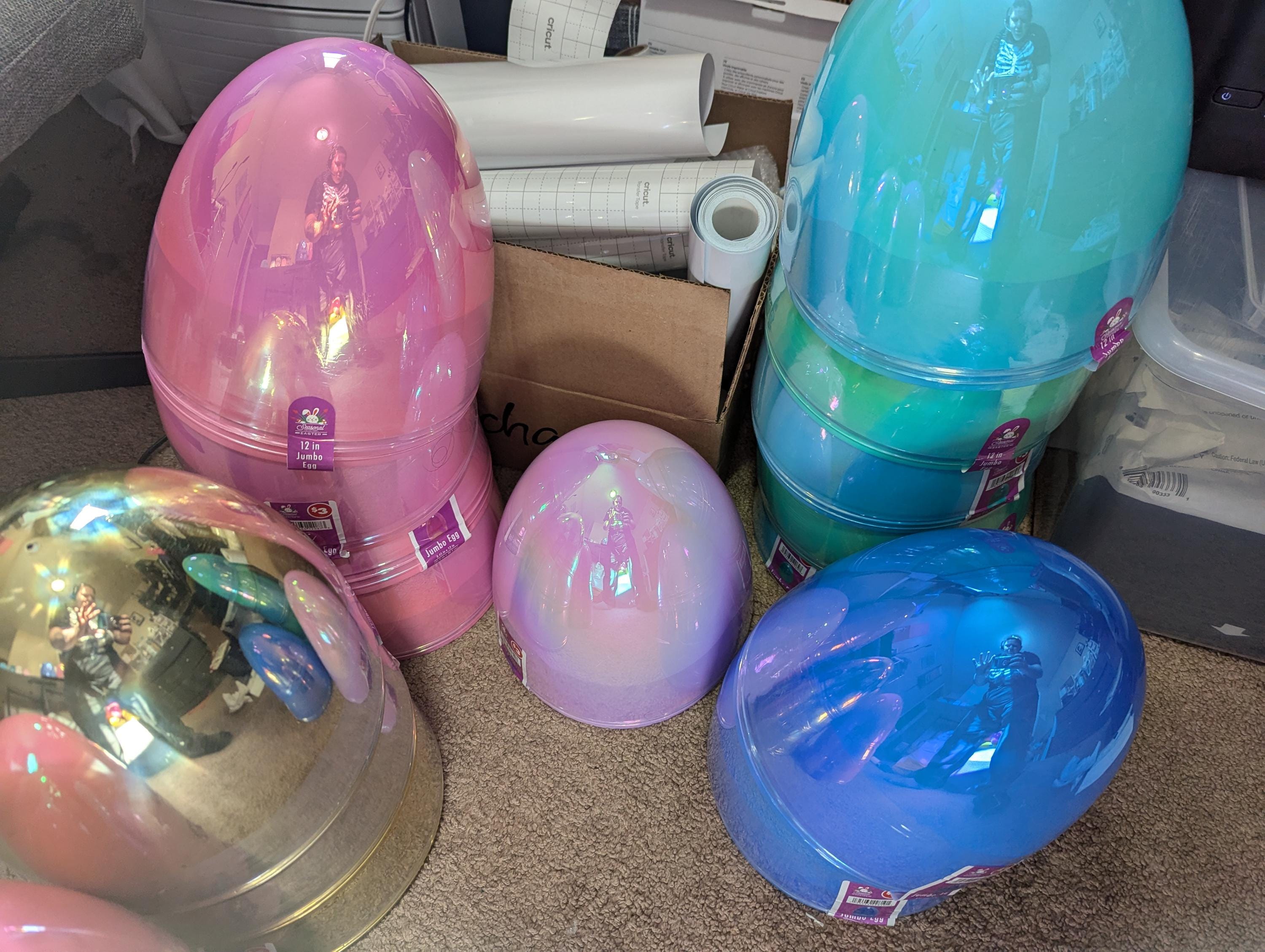 Personalisierte schillernde Jumbo-Ostereier!