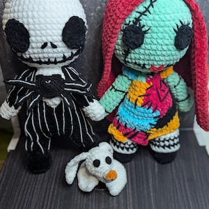 Handmade Skeleton, Ragdoll, and Ghost Dog Set!