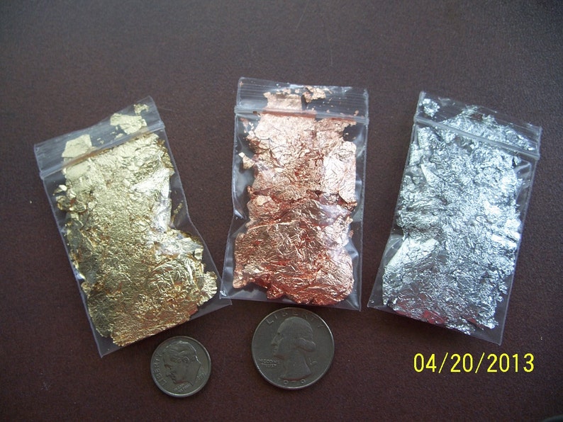 Gold Leaf Silver Leaf Copper Leaf LOTS of It Orgone Etsy