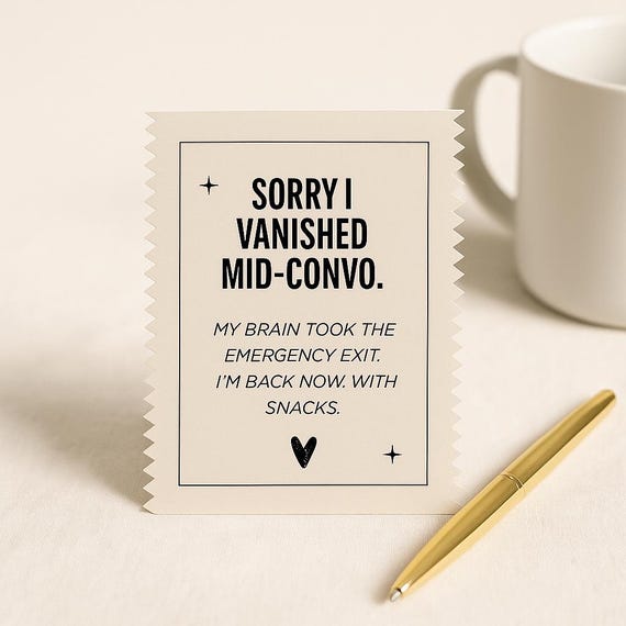 Printable Funny Apology Coupon Cards – Digital Download |sorry