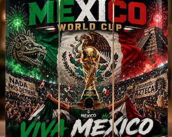 Mexico World Cup 20oz Skinny Tumbler Wrap PNG | Viva Mexico Cabrones Sublimation Design | Soccer Fan Tumbler Wrap | Mexican Pride Digital