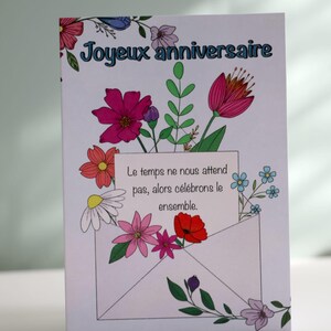 Carte A6 Anniversaire