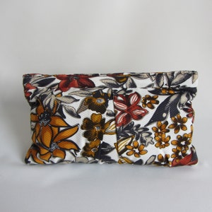 Abstract Clutch Wild Flower Print in Warm Autumn Colors Amber, Goldenrod, and Cinnamon image 2