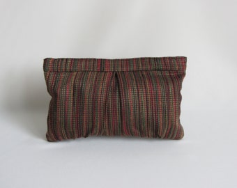 Multi Color Clutch in Cranberry, Evergreen and Gold