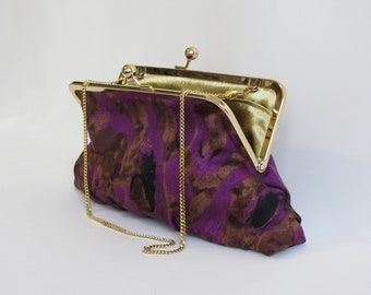 Purple Black Brown Splash Clutch