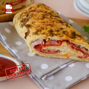 BEST RECIPE Stromboli | Instant Download | Printable | pdf | Digital Recipe | Homemade | Easy Recipe | RV Meals | Dinner Recipe | Camping