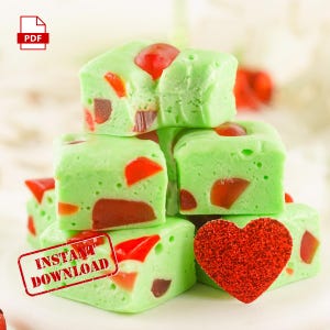 BEST RECIPE Grinch Christmas Nougat | Instant Download | Printable | PDF | Digital Recipe | Homemade | Easy Recipe | Dessert | Potluck