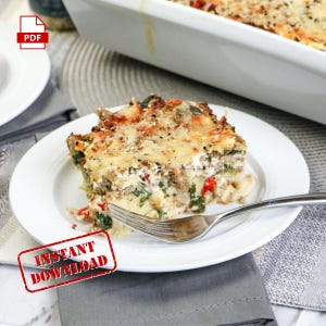 BEST RECIPE Everything Bagel Breakfast Casserole | Instant Download | Printable | pdf | Digital Recipe | Breakfast | Easy Recipe | RV Meals