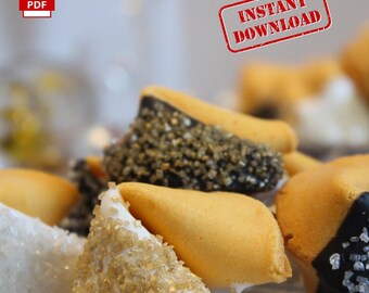 BEST RECIPE New Years Eve Fortune Cookies | Instant Download | Printable | PDF | Digital Recipe | Homemade | Easy Recipe | Holiday | Fun