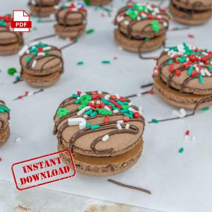 BEST RECIPE Chocolate French Macarons | Instant Download | Printable | pdf | Digital Recipe | Homemade | Easy Recipe | Christmas | RV Meals