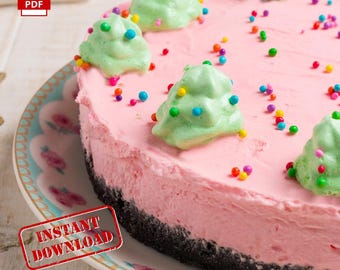 Kein Backen Pfefferminz-Käsekuchen Rezept | Einfaches Feiertagsdessert (PDF)