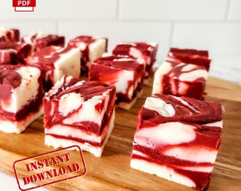 BEST RECIPE Red Velvet Fudge | Instant Download | Printable | pdf | Digital Recipe | Homemade | Easy Recipe | Valentine | Christmas  RV meal