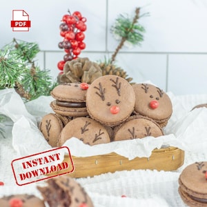 BEST RECIPE Reindeer Macarons | Instant Download | Printable | PDF | Digital Recipe | Homemade | Easy Recipe | Fun Recipe | Potluck |