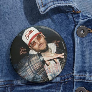 Chris Brown Custom Pin Buttons