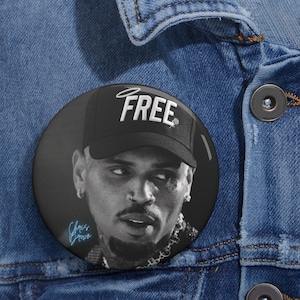Chris Brown Custom Pin Buttons - Edgy Accessories, Cool Gifts for Events, Stylish Flair for Backpacks, Music Lovers Merchandise, Unique