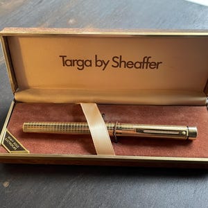 Targa by Sheaffer Gold Electroplated Vintage Fountain Pen in Original Package