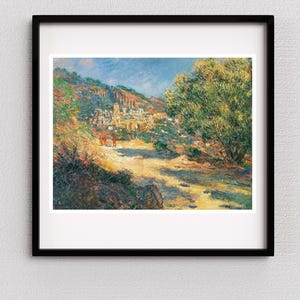 クロード・モネのジクレー版画| フランスのアート装飾| モンテカルロへの道| 風景画| 無料プレゼント付き| かわいいデスク装飾| 印象派アート|