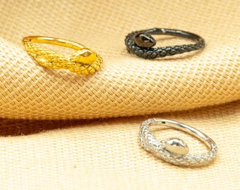 16G Snake Hoop • Clicker Hoop • Septum Ring • Nose Hoop • Cartilage Earring • Helix Piercing • Daith Hoop • Piercing Hoop• LJ7.9