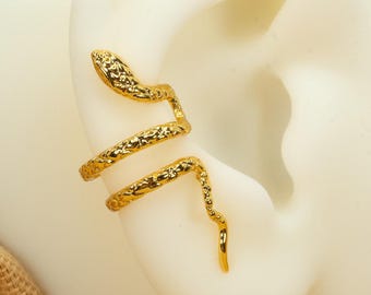 Snake Ear Cuff • Ear Climber • Conch Ear Cuff • Huggie Earring • Gift For Her • Gold • Silver • Serpent Earring • Ear Huggers LJ25.21