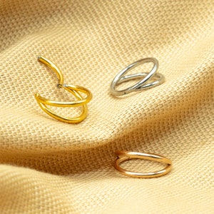 20G/18G/16G Double Hoop • Cartilage Hoop • Nose Ring • Septum Clicker • Daith Ring • Hinged Segment • Helix Earring • Gold • Silver • Rose