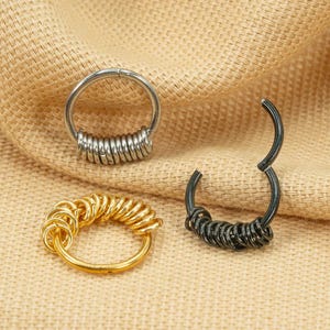 18G/16G Tiny Rings Hoop • Titanium Clicker Hoop • Septum Ring • Conch Hoop • Cartilage Earring • Helix Piercing • Daith Hoop • LJ26.35