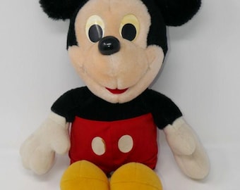 Hasbro Softies Vintage 1983 Disney Mickey Mouse Plush Stuffed Doll