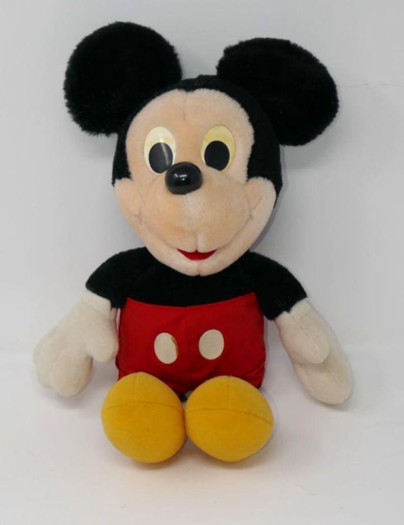 Hasbro Softies Vintage 1983 Disney Mickey Mouse Plush Stuffed Doll image 1