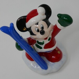 Enesco Mickey & Co Mickey Mouse Ready to Ski Porcelain Figurine zdjęcie 5