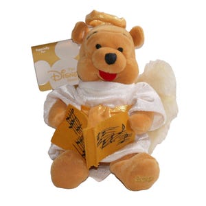 Disney Store Winnie the Pooh Mini Choir Angel 8" Bean Bag Plush Toy W/Tag imagem 1
