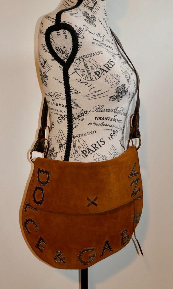 Dolce & Gabbana Brown Suede Fringe Shoulder Bag RARE - Etsy