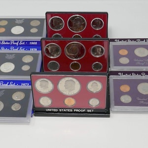 United States Proof Set Lot- 1968 1970 1972 1973 1976 1978 1984 1985