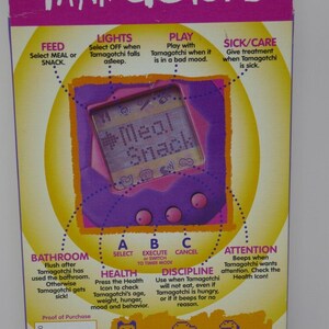 Bandai 1996-1997 Tamagotchi Rosa y Verde Mascota de Realidad Virtual n.° 1800 imagen 10