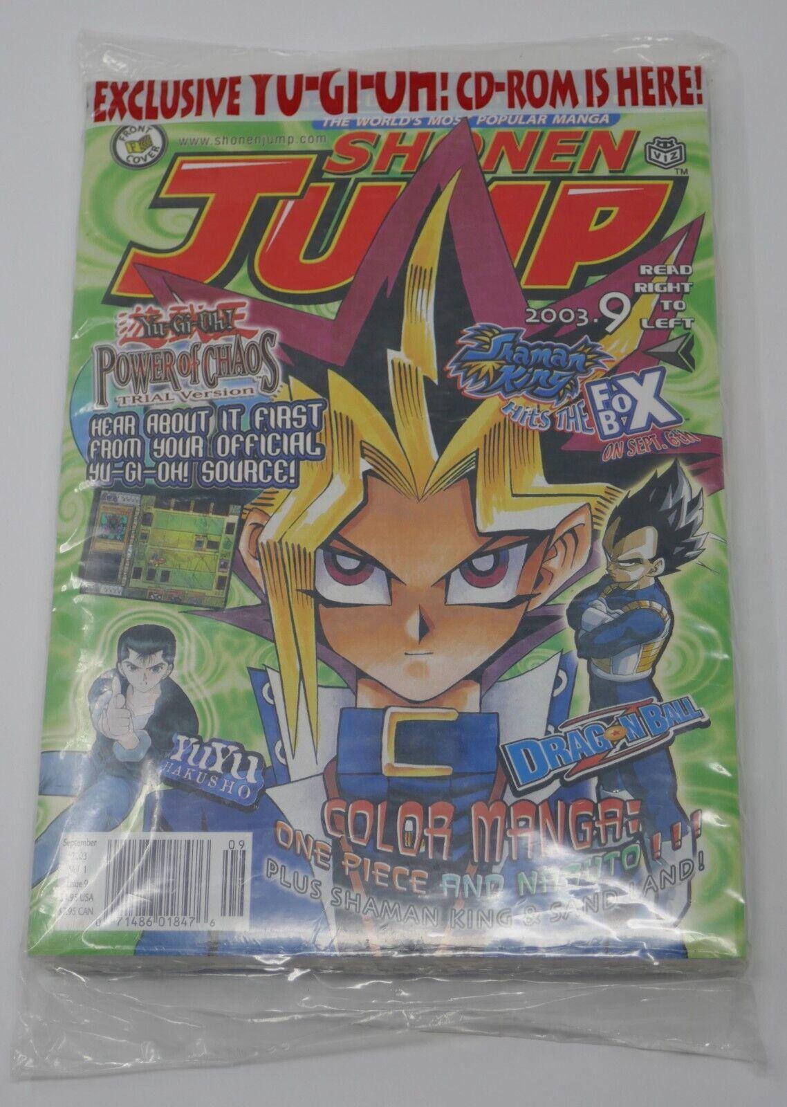 Shonen Jump Sept 2003 Volume 1 Issue 9 Manga Magazine Yu-gi-oh CD