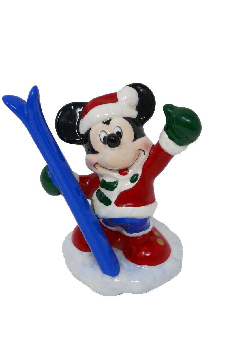 Enesco Mickey & Co Mickey Mouse Ready to Ski Porcelain Figurine zdjęcie 1