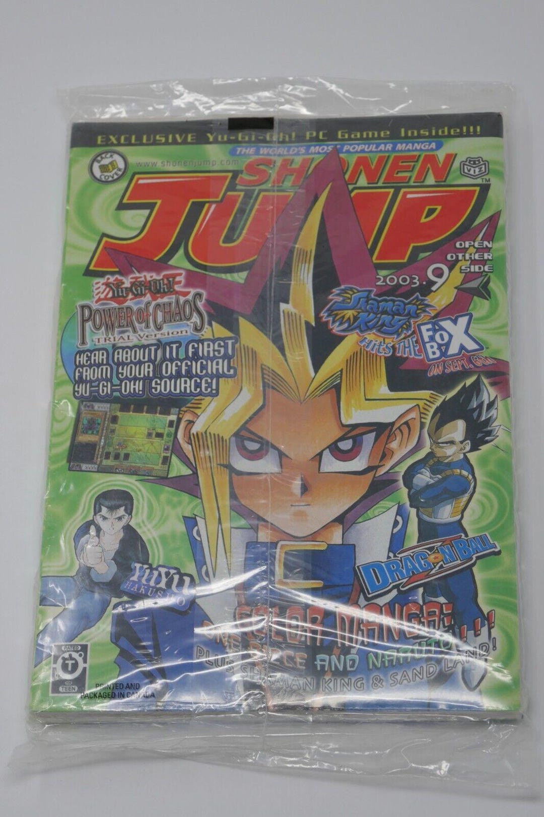 Shonen Jump Sept 2003 Volume 1 Issue 9 Manga Magazine Yu-gi-oh CD
