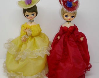 Bradley Big Eye Pose Dolls with Stands Made in Korea