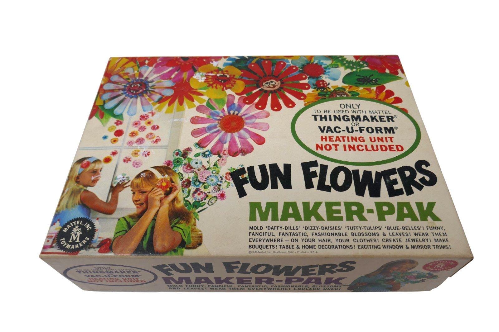 Mattel 1966 Thingmaker Fun Flowers Maker-pak in Original Box #4521