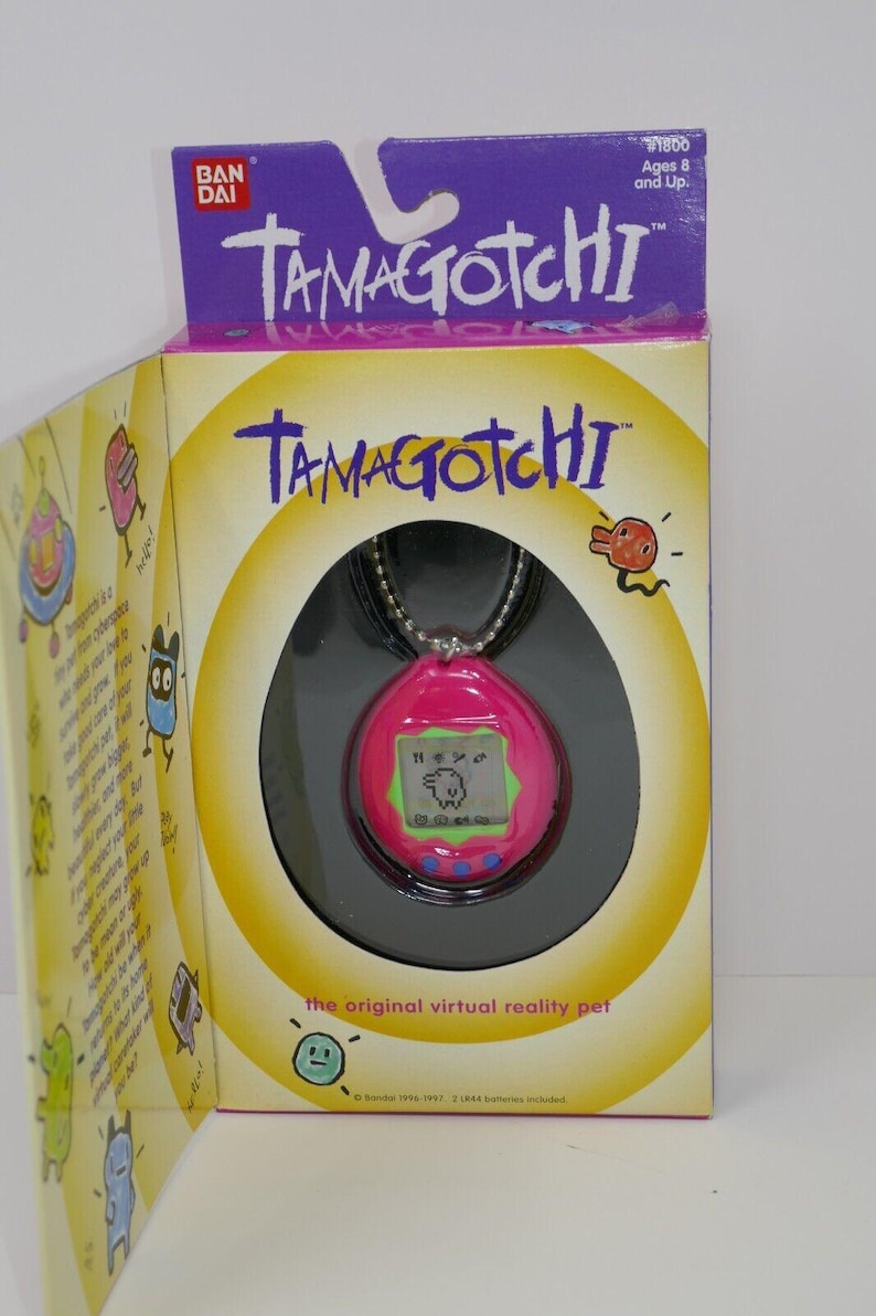 Bandai 1996-1997 Tamagotchi Rosa y Verde Mascota de Realidad Virtual n.° 1800 imagen 4