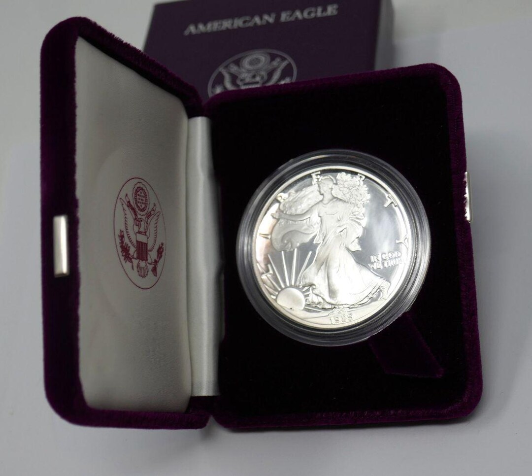 1989 American Silver Eagle 1oz 銀貨 U.S. Mint 1989 American Eagle 1 Oz Proof Silver One Dollar Coin