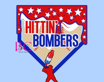 Bomb Pops PNG, Icecream Drip PNG, Baseball PNG, Fourth of July, Hitting Bombers