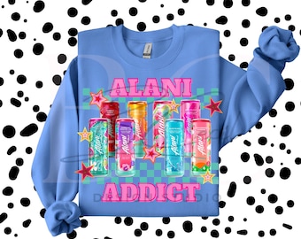 Alani PNG, Alani Addict PNG, Girly, Trending, Funny Trendy shirt design, Energy Drink